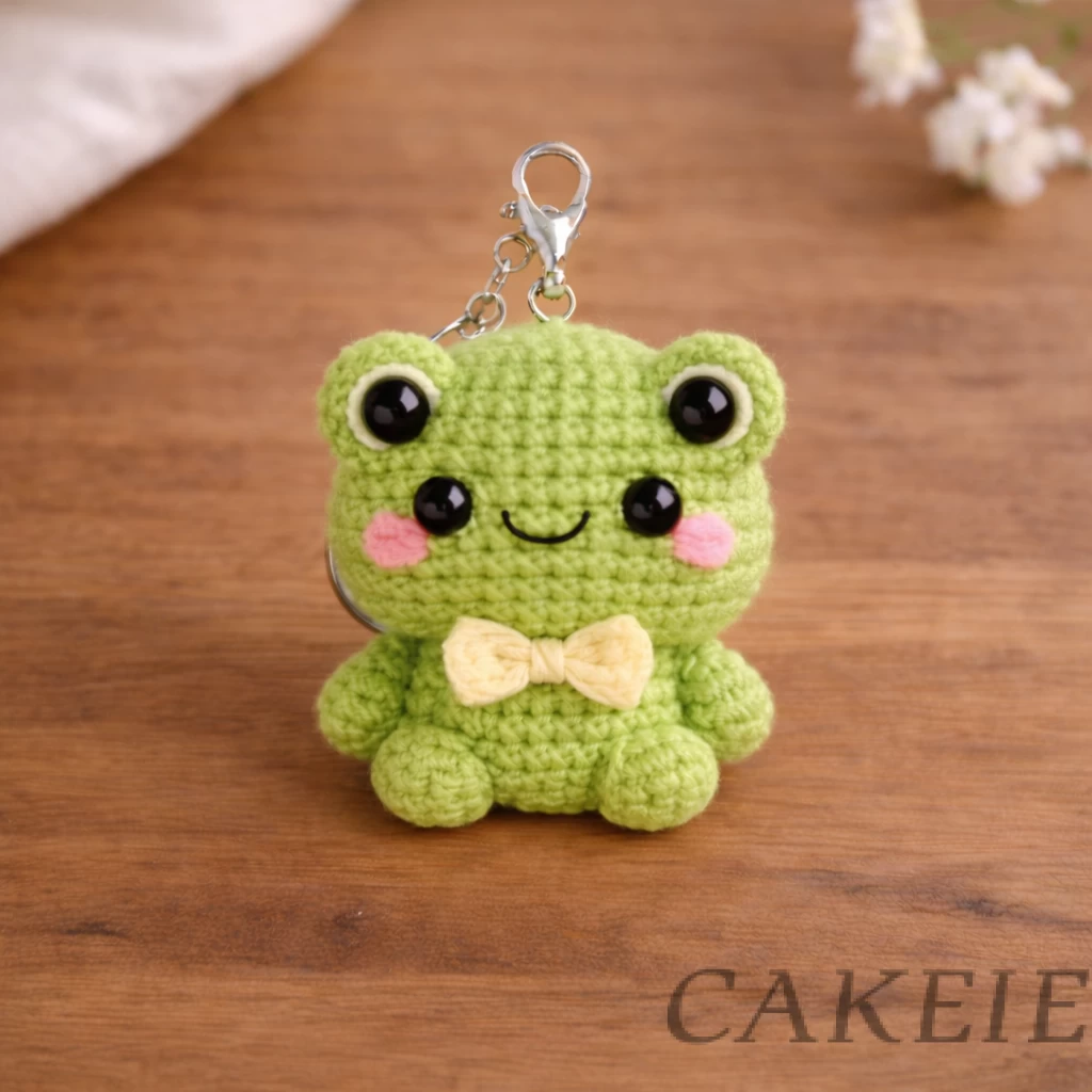Crochet Frog Keychain